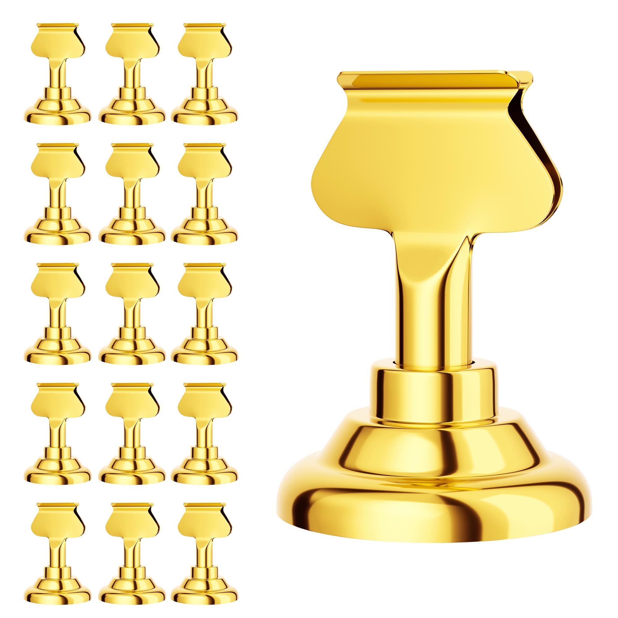 Urban Deco 16 Pieces Table Card Holder Place Card Holders 1 7 inches Gold Steel Card Holders for