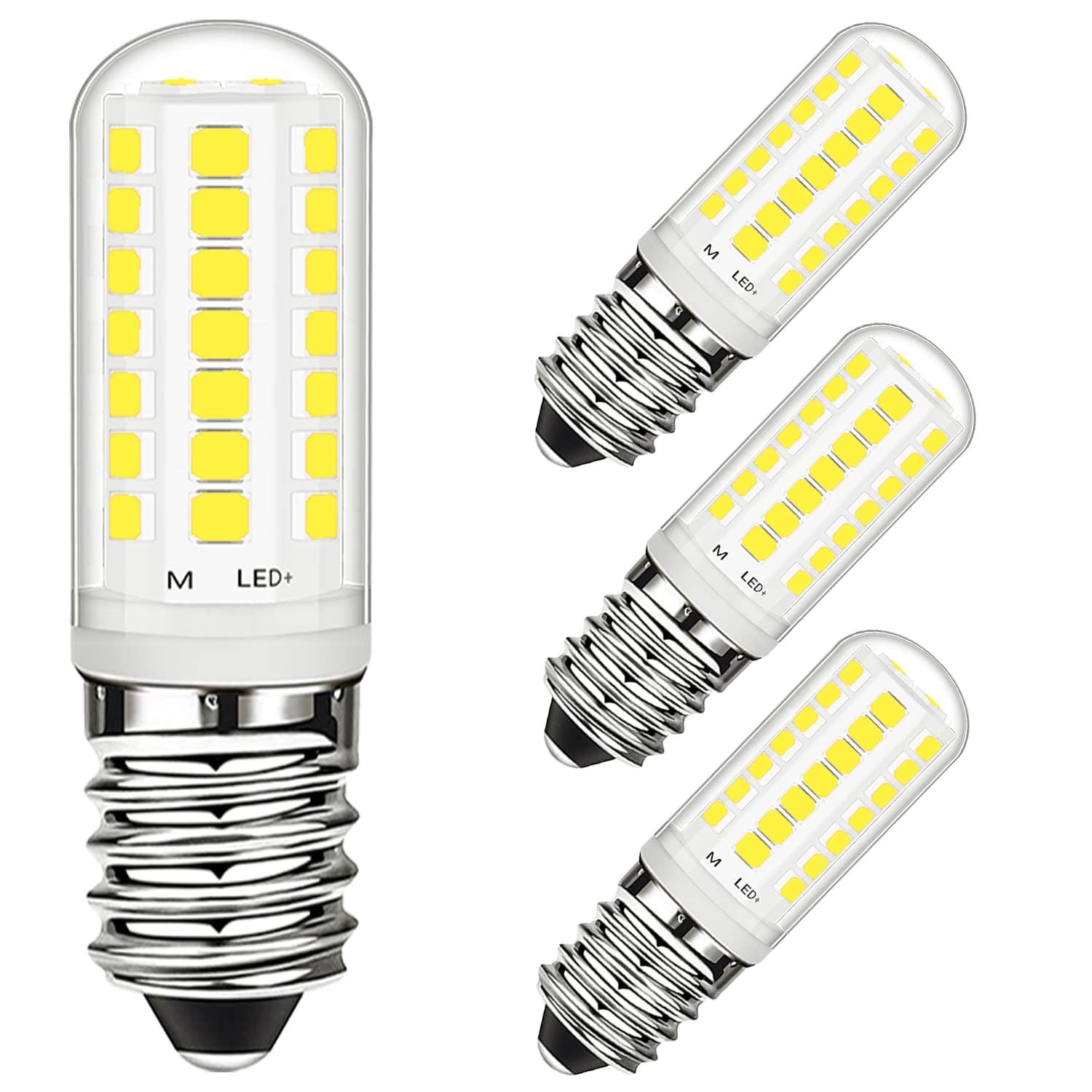 Euxper E14 LED Glühbirne 3W 6000K Kaltweiß Entspricht 28W Halogen birne, E14 LED Lampe 360LM für Gefrierschrank Dunstabzugshaube Nähmaschine, Kein Flackern, RA>85, AC220-240V, 4er Pack