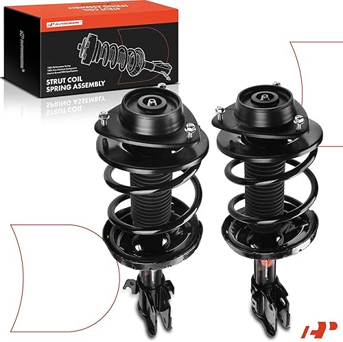 Miniatura 8 de A-Premium Par delantero (2) conjunto completo de puntal y resorte helicoidal compatible con Subaru Impreza 2008 2009 2000 2010 2011, H4 2.5L, lado