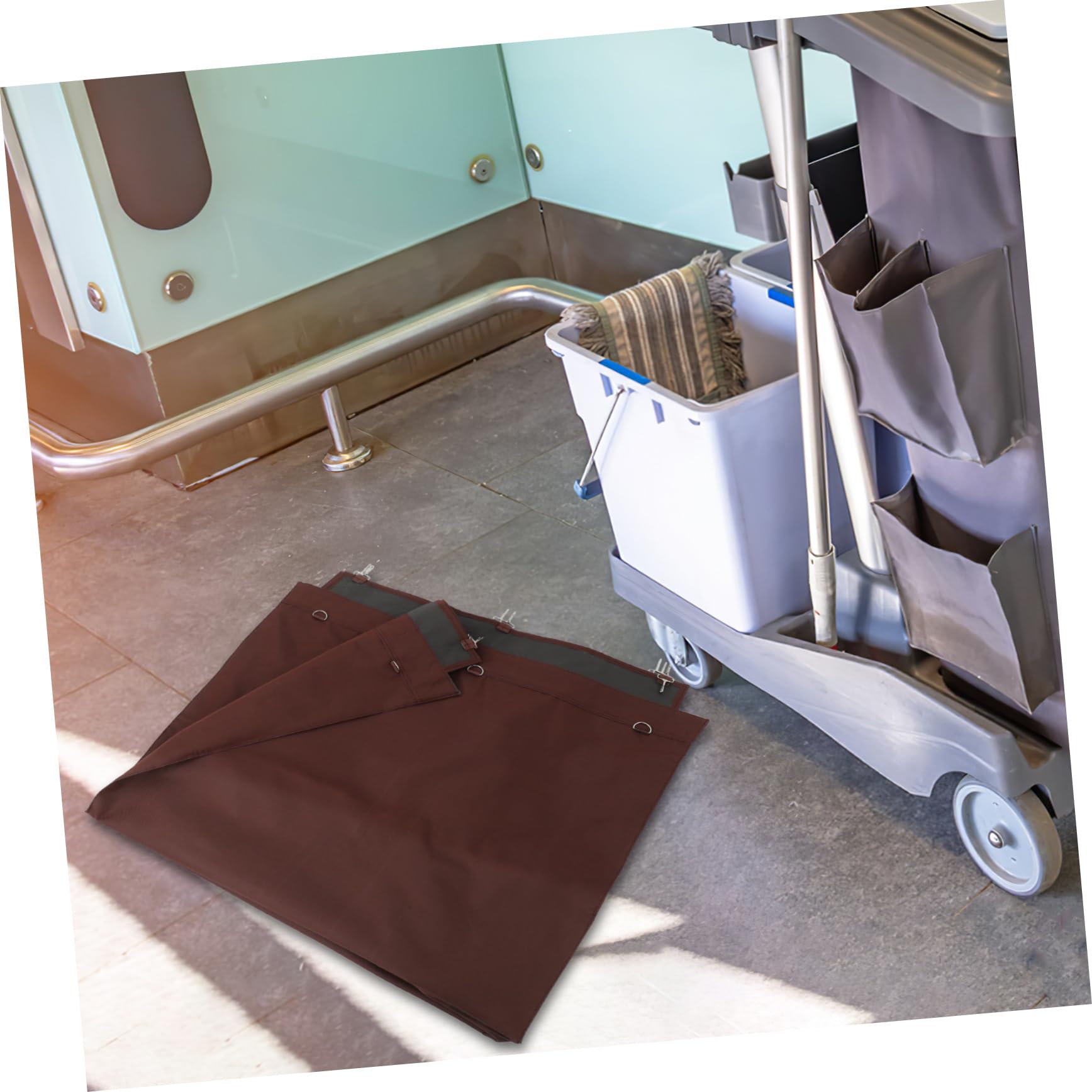 Cabilock Borsa Organizer Oxford Rimovibile per Carrello della Biancheria, Sacco Grande per Raccolta e Stoccaggio Biancheria, per Pulizie in Hotel
