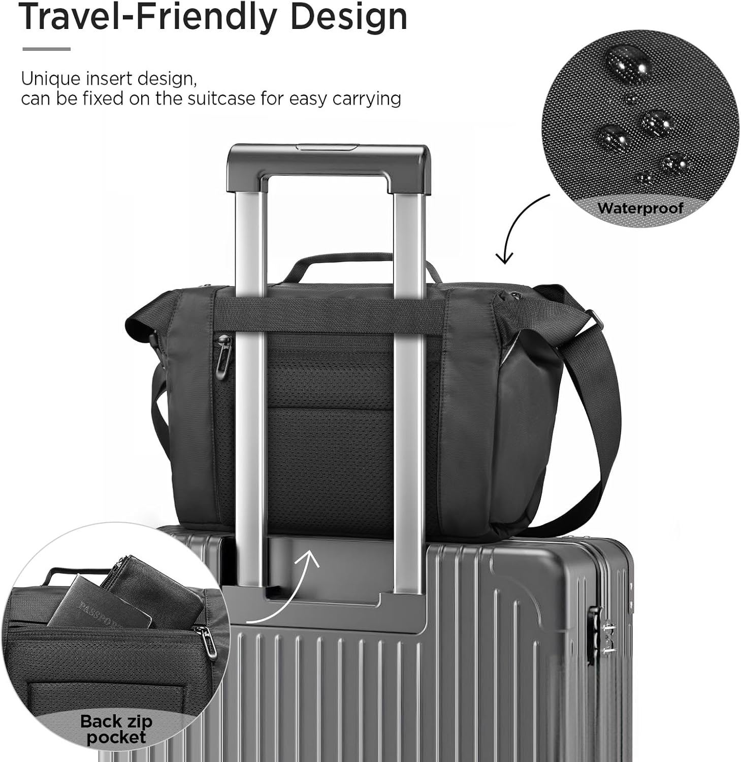 Camera Sling Bag, Waterproof Camera Case with Tripod Holder, DSLR/SLR/Mirrorless Cameras Shoulder Bag, Crossbody Camera Bags for Photography (Black) - Image 5