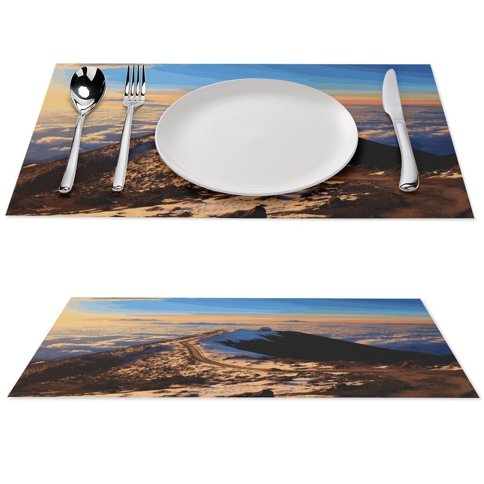 Sets de table antidérapants et résistants à la chaleur en PVC lavable pour salle à manger