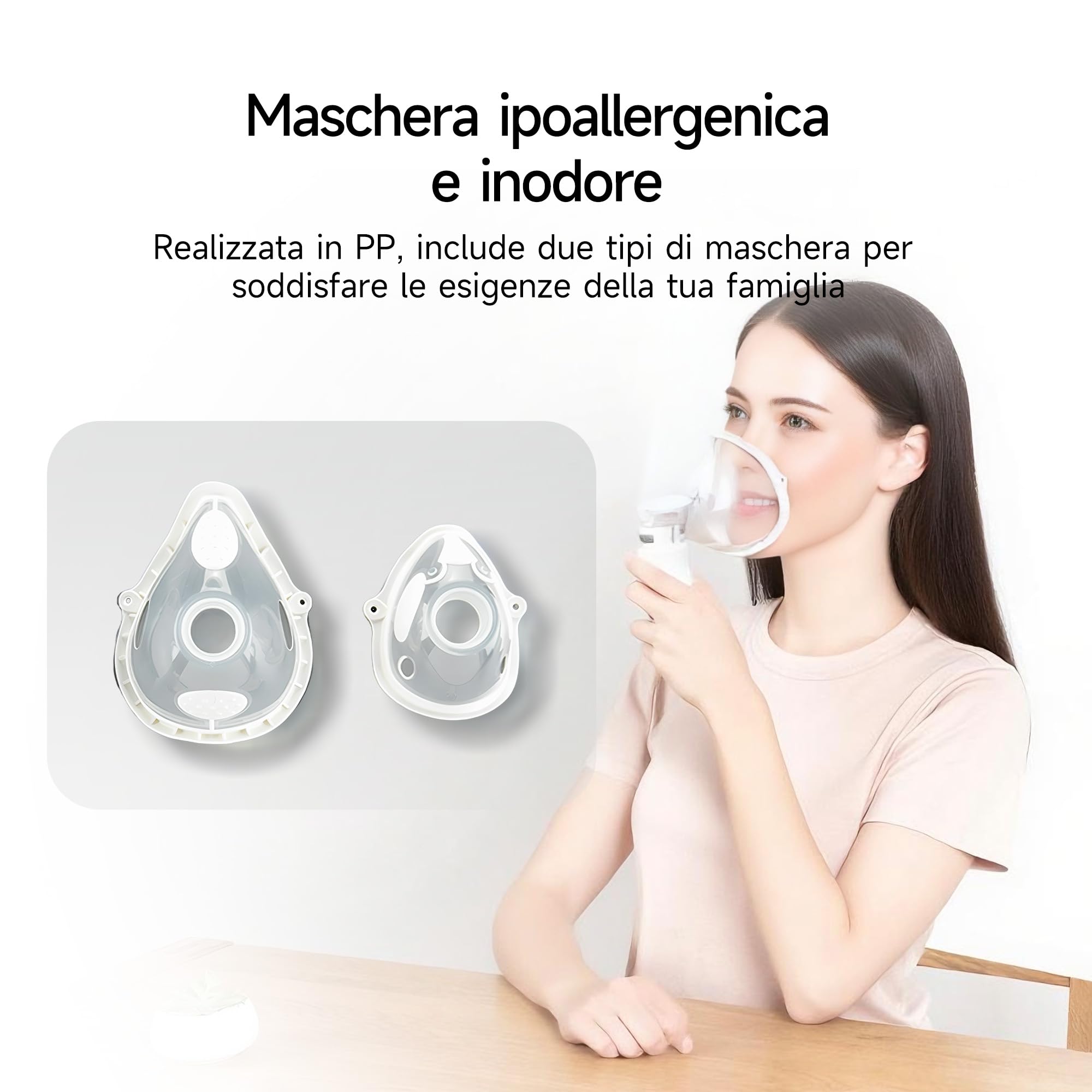 yuwell Aerosol Portatile per Bambini e Adulti, Inalatore Ultrasuone Silenzioso Nebulizzatore, Creare Particelle Ultrafini che Raggiungono il Tratto Respiratorio Inferiore e i Polmoni (M105T)