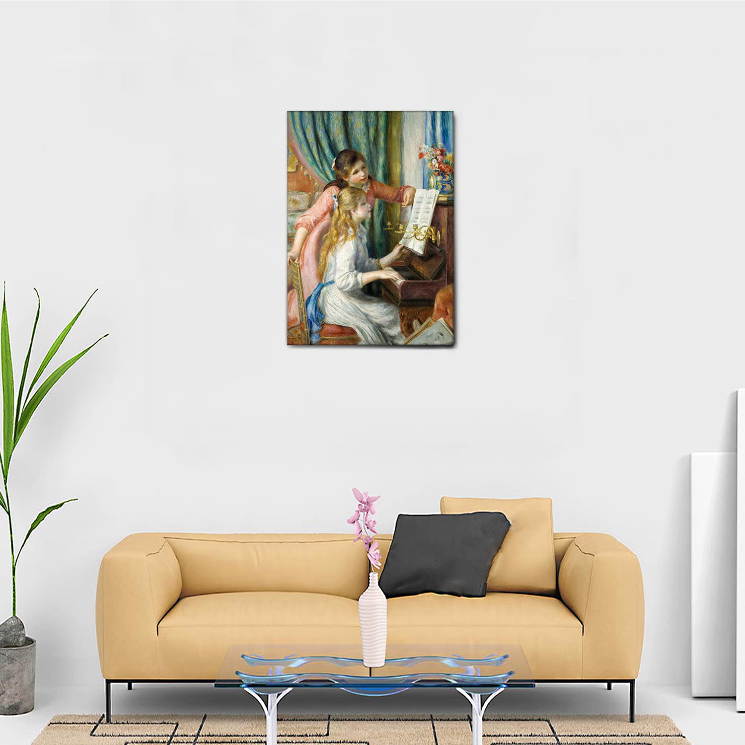 Tableau Imprimé 'Deux Jeunes Filles Au Piano' D'Auguste Renoir - Toile Sur Cadre, Prêt à Accrocher