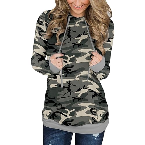 onlypuff Womens Hoodie Sweatshirts Casual Tunic Tops Long Sleeve Tie Dye Shirts with Pockets