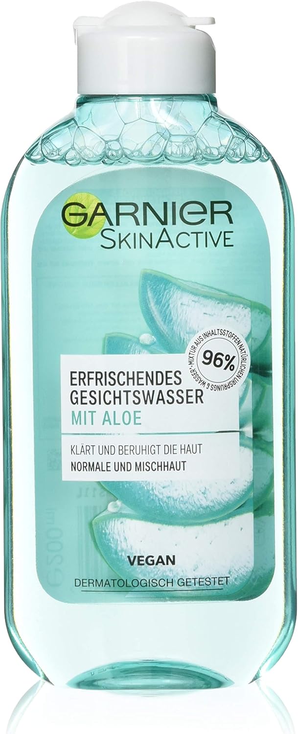 Garnier Refreshing Facial Toner with Aloe Extract for Normal to Combination  Skin Gently and Effectively Removes Makeup Residue 2 Pack (2 x 200 ml) -  BigaMart
