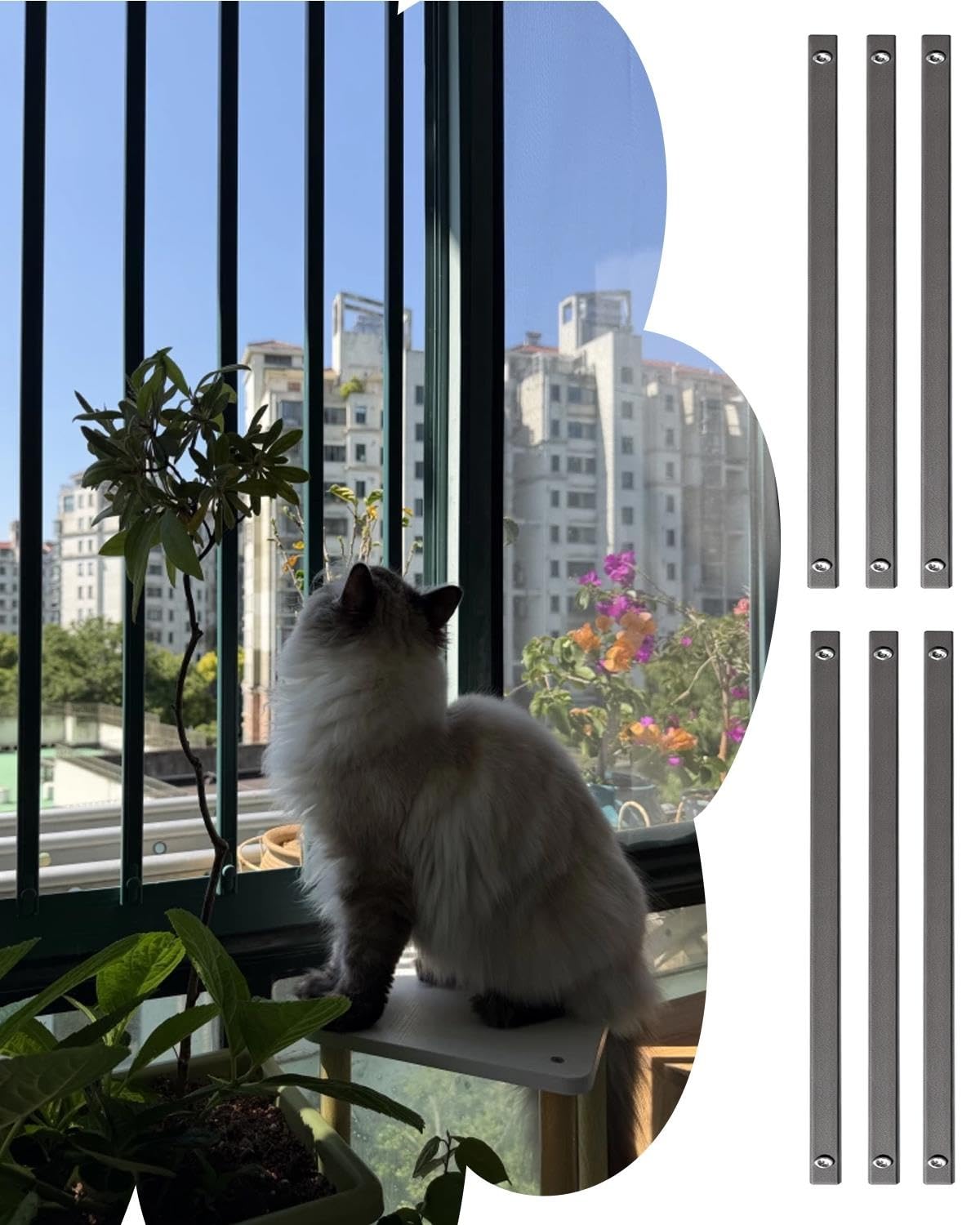 Inferriate per Finestre Grate di Sicurezza per Balconi (per Animali)