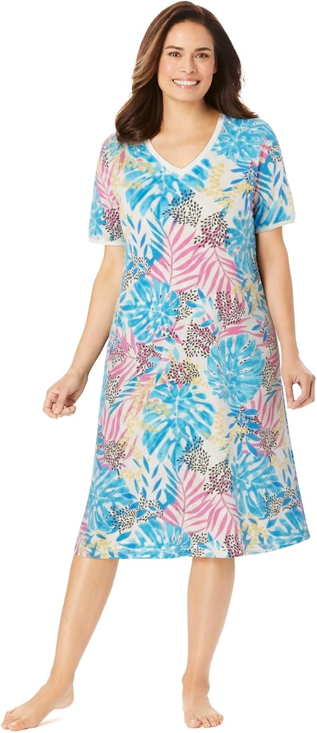 Dreams & Co. Plus Size Short T-Shirt Lounger