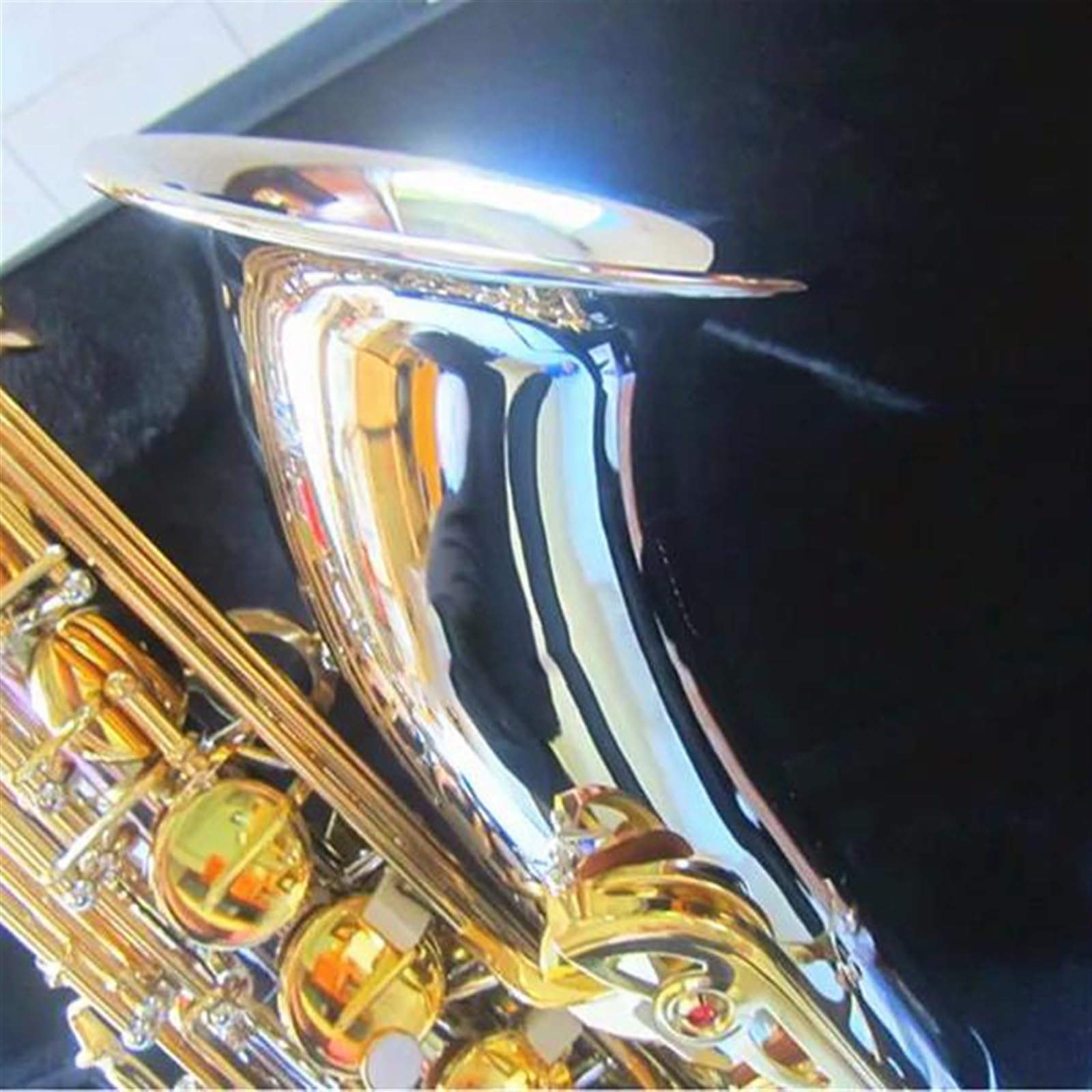 Saksofon Z Mosiądzu Saksofon Tenorowy Srebrny Nikiel Złoty Klawisze Ustnik Do Saksofonu Stroiki Gryf Akcesoria Do Instrumentów Muzycznych