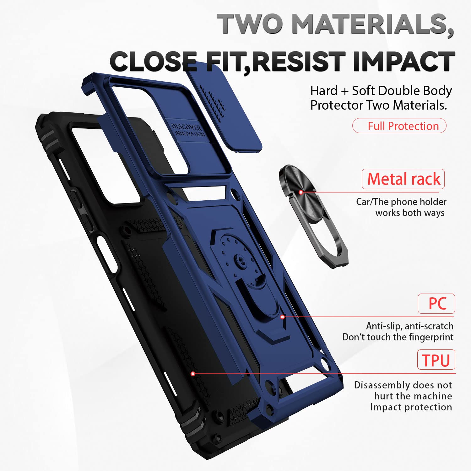 Cresee Cover Per Xiaomi 11T / 11T Pro – Custodia Sottile In TPU Con Protezione Fotocamera E Interno In Microfibra, Blu - 2