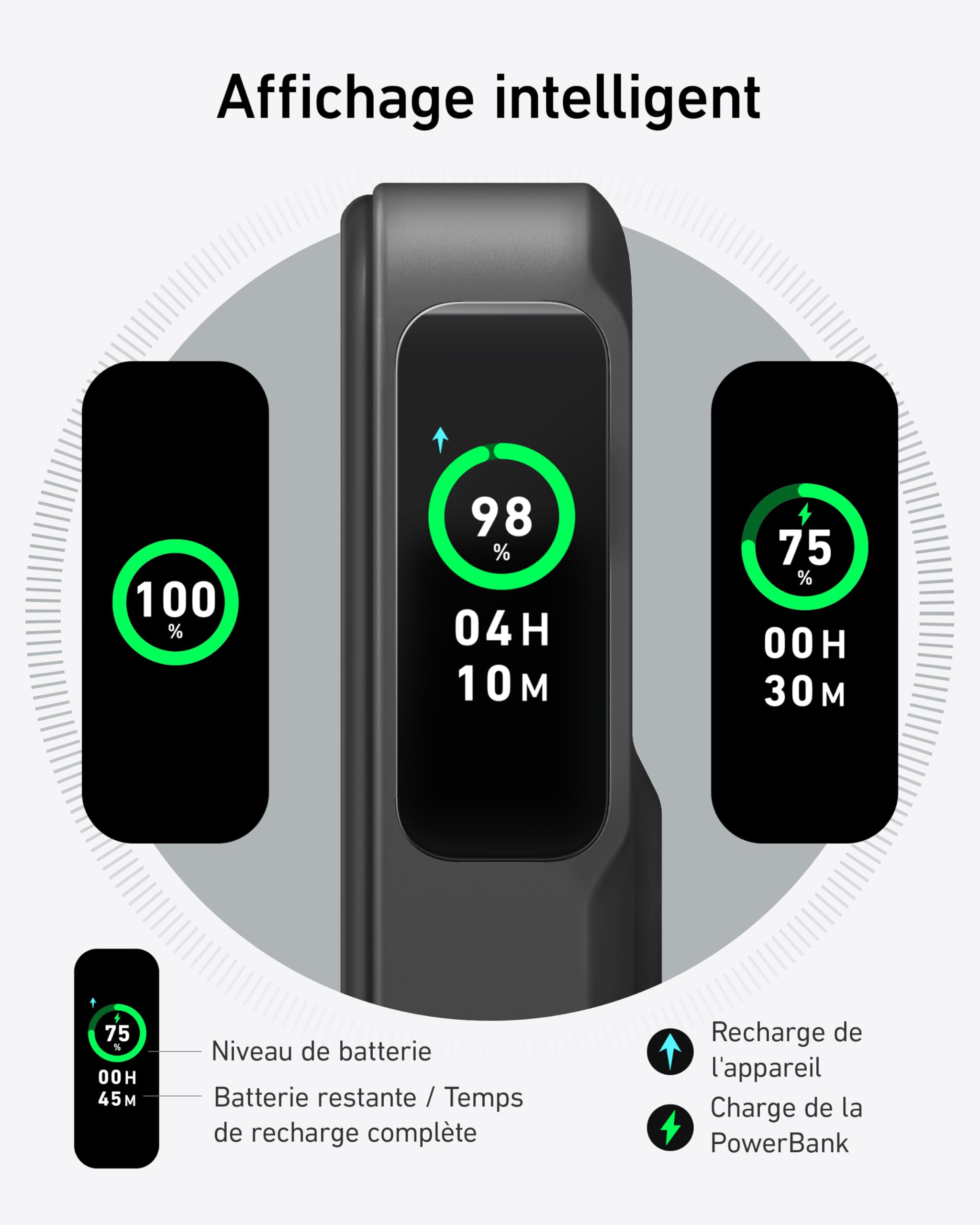 Anker MagGo Qi2 Batterie Externe magnétique 10000 mAh 15 W Compatible avec Magsafe iPhone 17 16 15 14 Air Plus Pro Max USB C Chargeur Portable à Charge Rapide (câble USB-C Inclus)