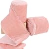 2 Rolls Light Pink Velvet Ribbon 3 Inch Handmade Fringe Frayed Silk Velvet Ribbon Raw Edge Silk Velvet Ribbon for Wreaths Flower Bouquet Dress Sash Baby Shower Wedding Decor - 6 Yards