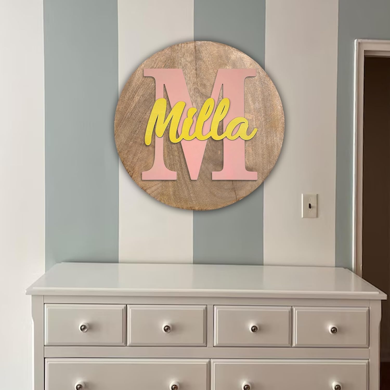 Custom Nursery Name Sign Personalized Baby Name Sign for Nursery Decor Wooden Letters Wall Art for Wedding Sign Baby Room Decor