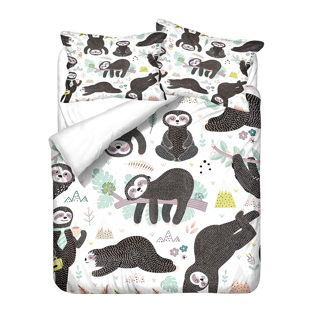 Parure de lit 2 personnes microfibre 220x240 cm motif koala paresseux 3D