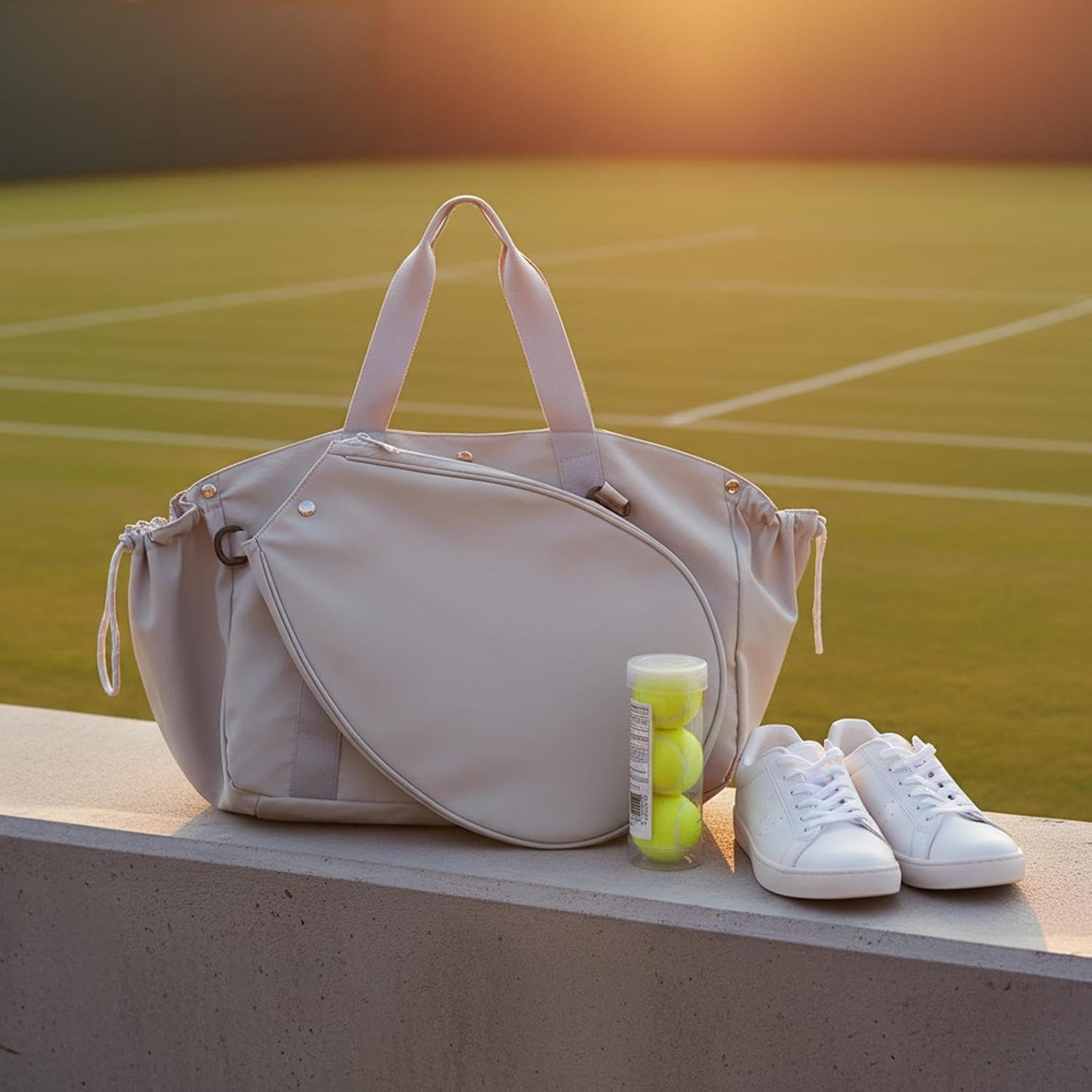 Badminton Shoulder Bag and Zipper, Multifunctional Racket Sport Bag for Squash Racquets
