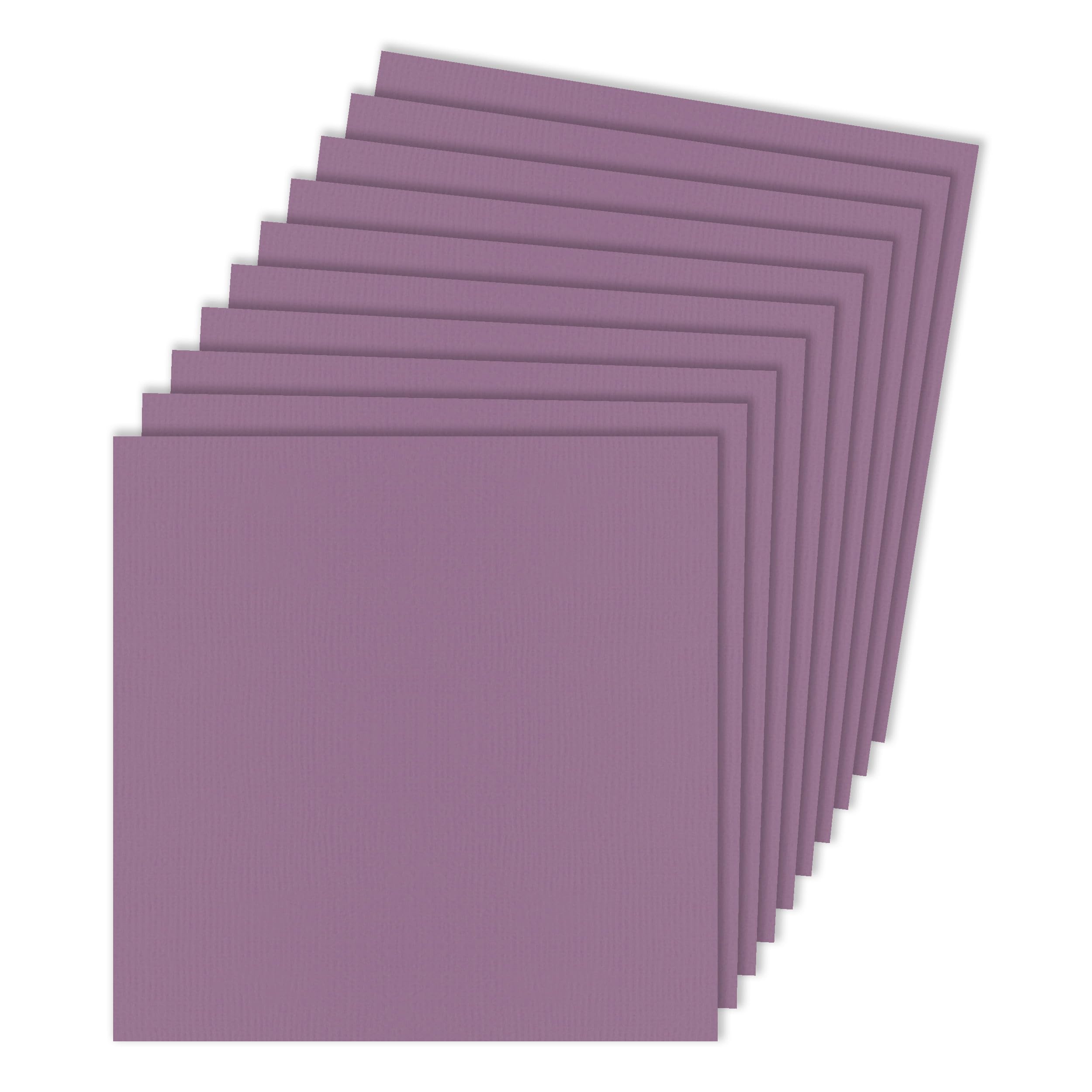 Craft Perfect Classic Cardstock - Weave Textured - 12" x 12" - 216gsm - Mauve Purple - 10 Sheets โ image 1