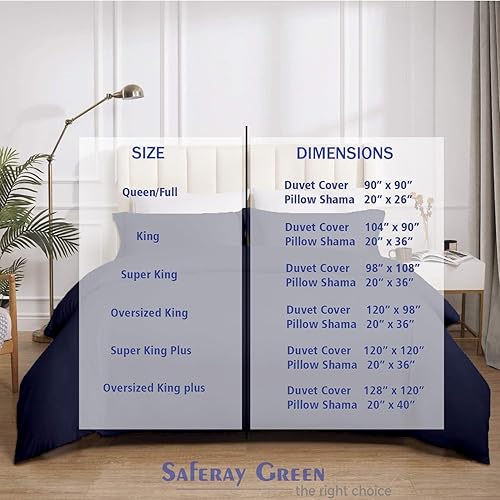 Miniatura 21 de Juego de funda de edredón tamaño King 100% algodón egipcio transpirable Funda de edredón con cierre de cremallera y lazos en las esquinas 600