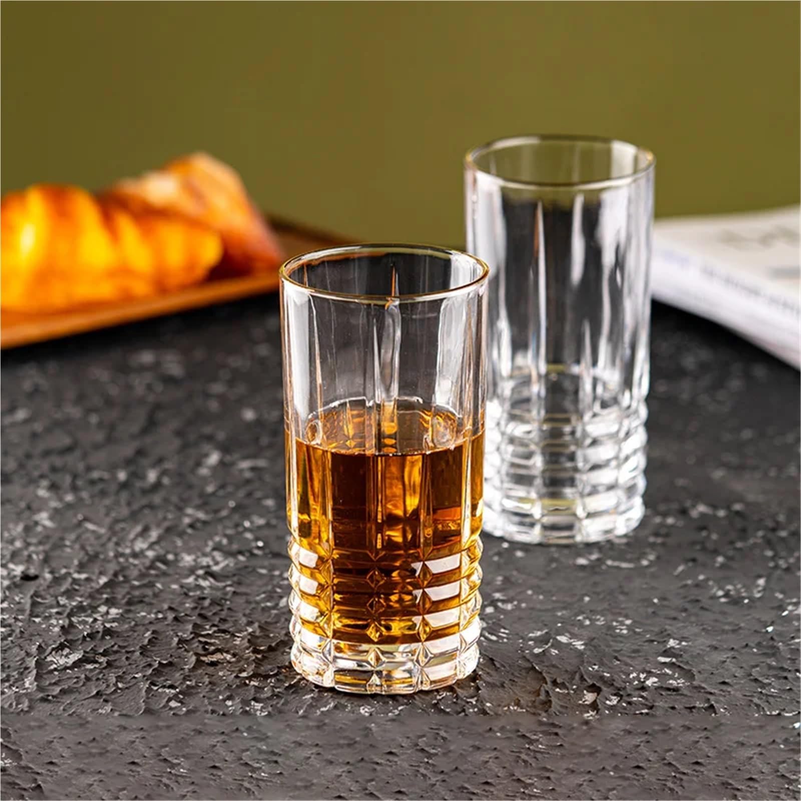 Kristallgläser Weingläser, moderne Whisky-Tasse, Saft, Milch, Cocktail, Trinkgläser, Trinkgeschirr, Haushalt, Party, transparente Tassen(400ml)