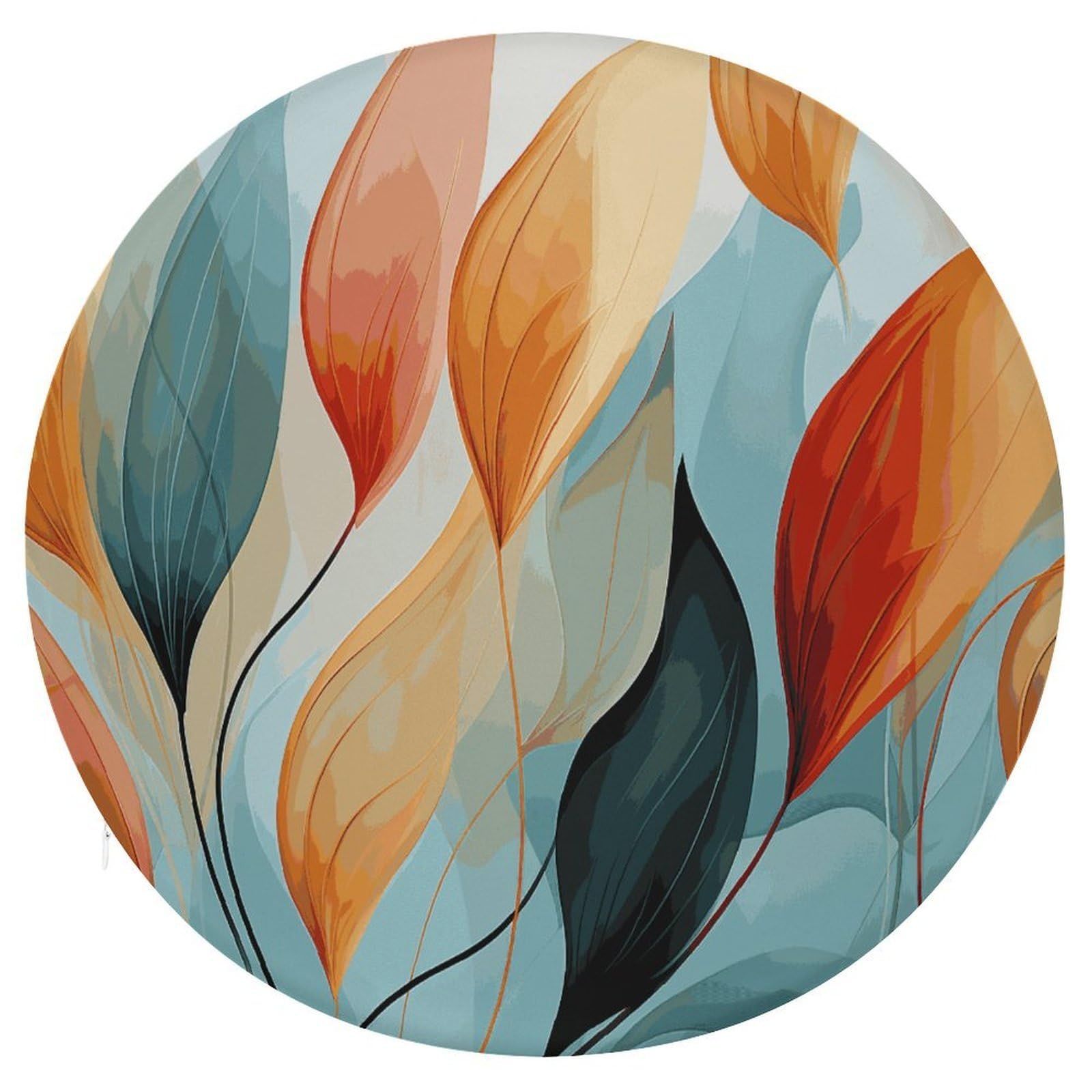Wsoihfec Style Mid-Century Modern Seat Cushion Round Chair Pad