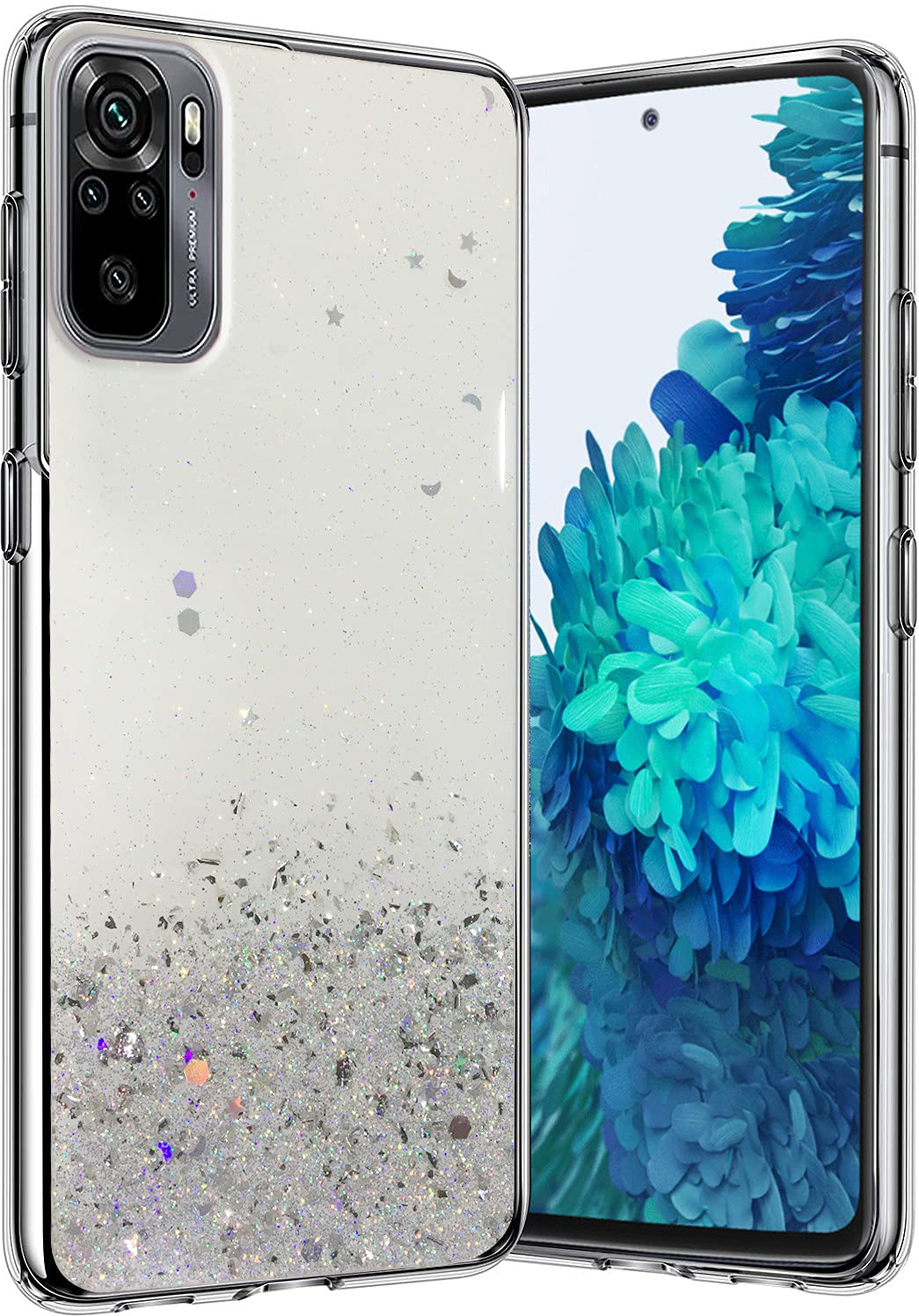 Vonzee Glitter Case Compatible For Redmi Note 10 And Redmi