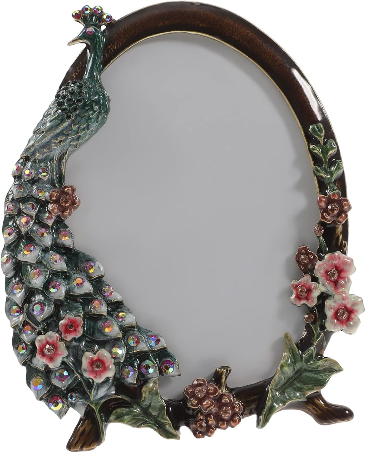 BESTOYARD Vintage Peacock Photo Frame 5.51X4.52 Inch Retro Desktop Picture Holder for Family Bedroom Display Creative Home D Cor