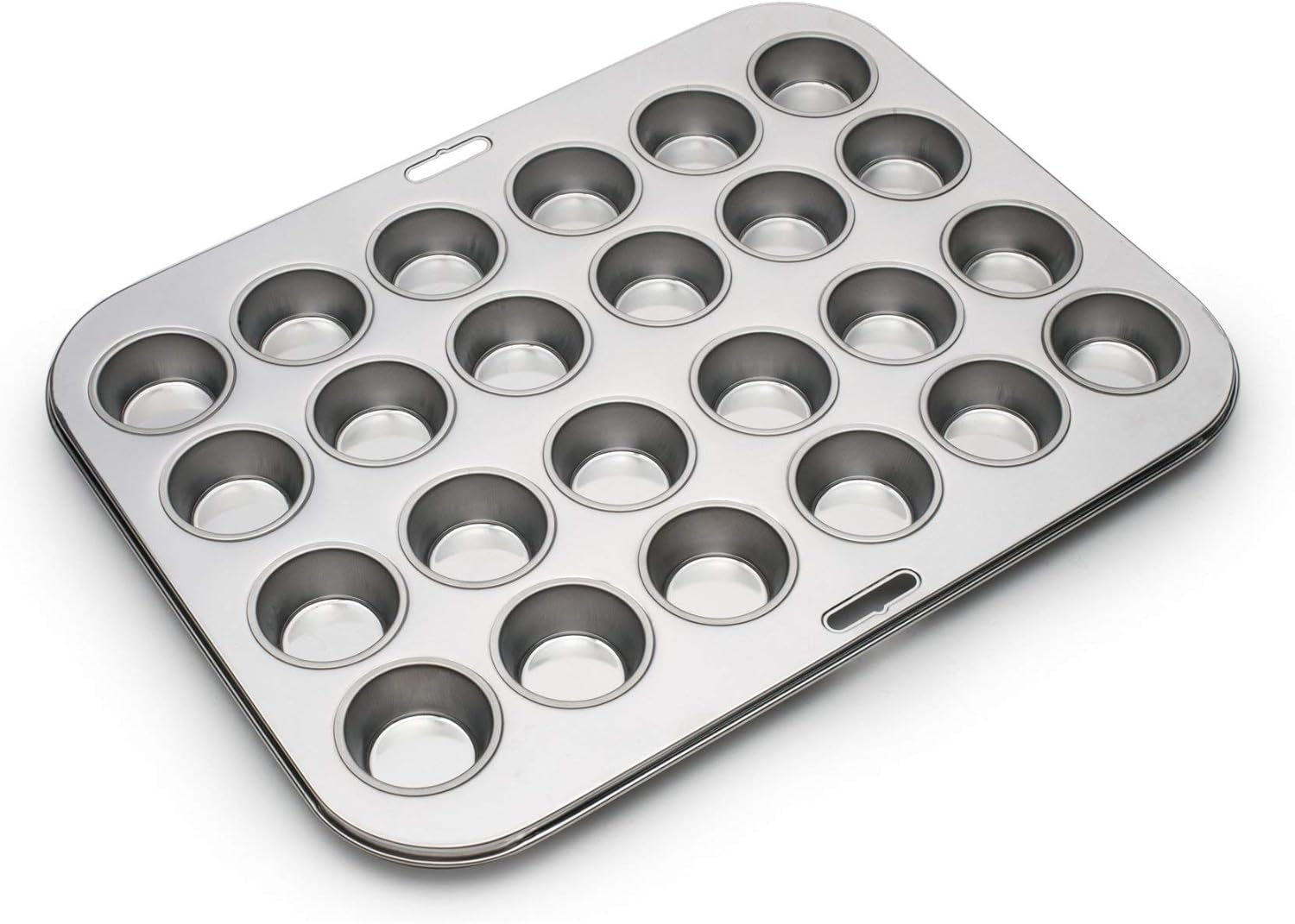Fox Run Mini Muffin and Cupcake Pan, 24 Mini Cups, Stainless Steel Baking Pan, 10.5 x 13.75 x 1.5 inches,