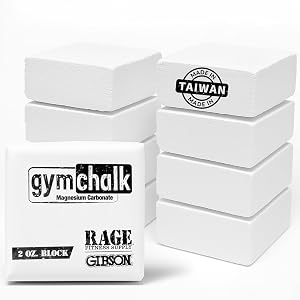 Gibson Athletic Gymnastic Powder Chalk Block Premium Taiwan Gymnastics Chalk Blocks Pack of 8 Chalk Blocks Magnesium Carbonate