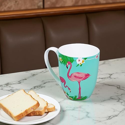 Miniatura 5 de Taza de té de café de porcelana de hueso de 12.5 onzas – Tazas de animales de hueso – Taza de té de café con animales lindos, regalo para amigos,