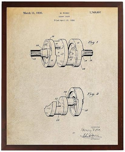 Cigüeñal 1930 Impresión de patente Automóvil Póster Arte Del Automóvil Entusiasta Mecánico Regalos Coche Arte De Pared TDP1116