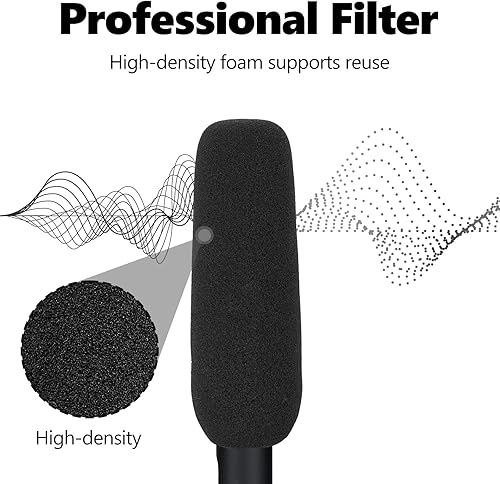 Miniatura 3 de Geekria for Creators - Parabrisas de espuma para micrófonos de 34 pulgadas (0.8 in) de diámetro, cubierta de espuma antipop, funda de viento para