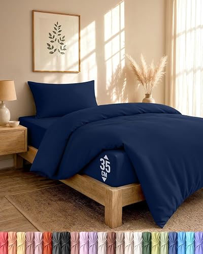 Housse 135 x 200 + drap-housse 90 x 190 + taie, microfibre Utopia Bedding
