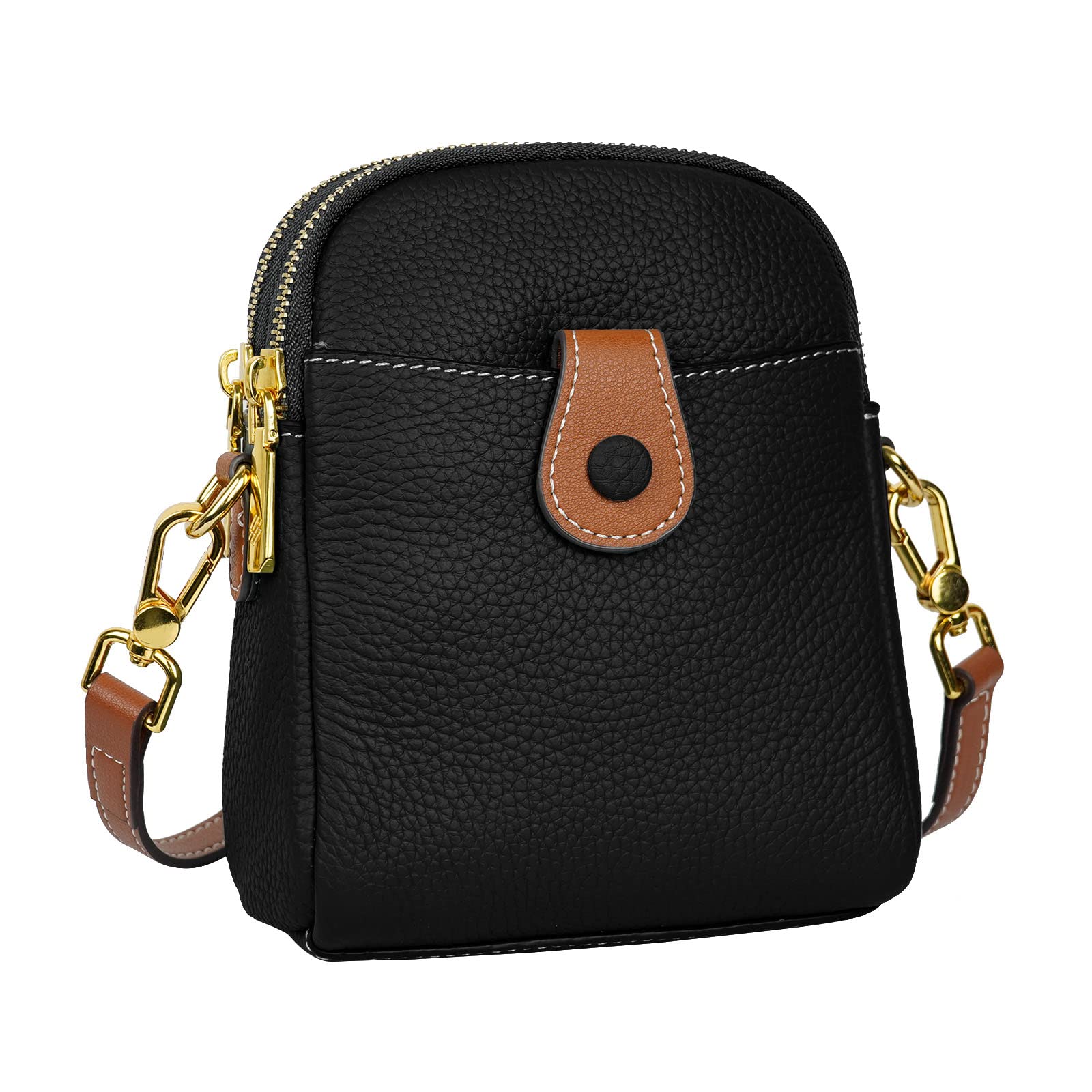 Exsiarleather Small Crossbody Cell Phone Purse For Women Designer