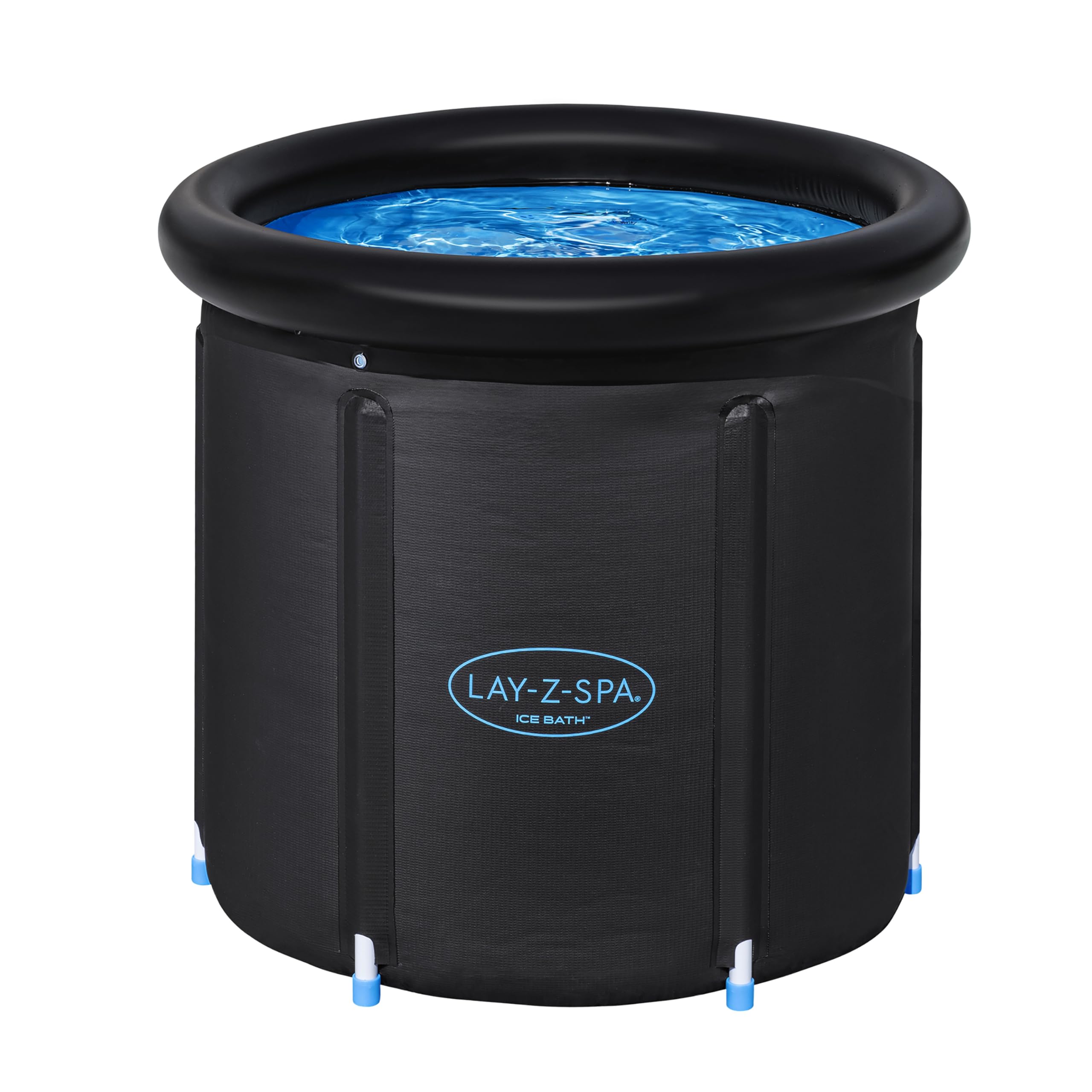 Bestway Lay-Z-Spa Eisbad Glacial Zen mit Filterpumpe Ø 86 x 75 cm rund - Kältebad für Regeneration, 230 L, TriTech Wände, Polar-Shield, Abdeckplane & Kartusche, Eisbad fürs Home Gym und Garten