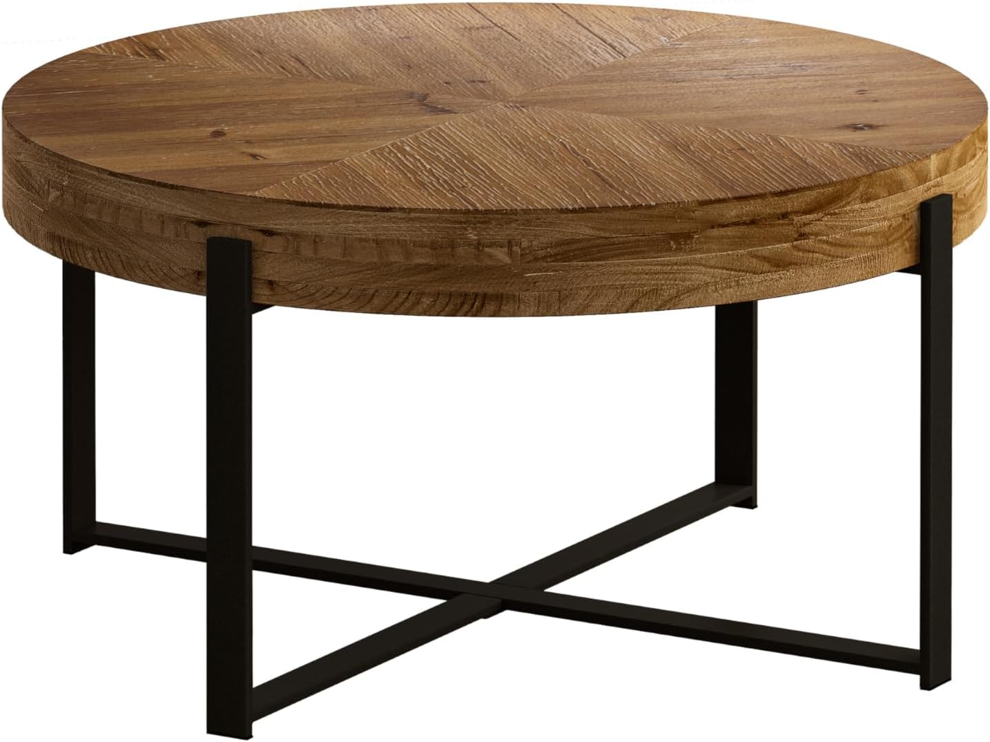 Coffee Table with Wooden Top,Wood Coffee Table with Metal