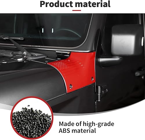 Miniatura 14 de JWWY Cubierta de capó para Jeep Wrangler y cubierta de capó para la esquina del motor lateral del motor, ajuste para 2018-2024+Jeep Wrangler JL JLU