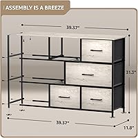 Vista 54 de Sorbus Cómoda con 8 cajones - Mueble para almacenar ropa para niño, para dormitorio, pasillo, clóset, oficina – Marco de acero, parte superior