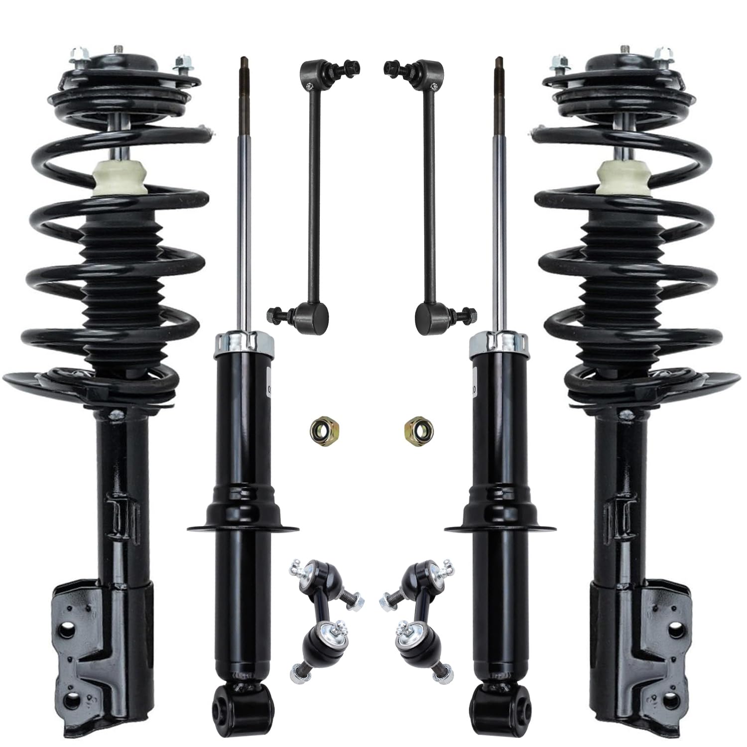 Detroit Axle - FWD 8pc Struts Suspension Kit for Jeep 2007 2008 2009