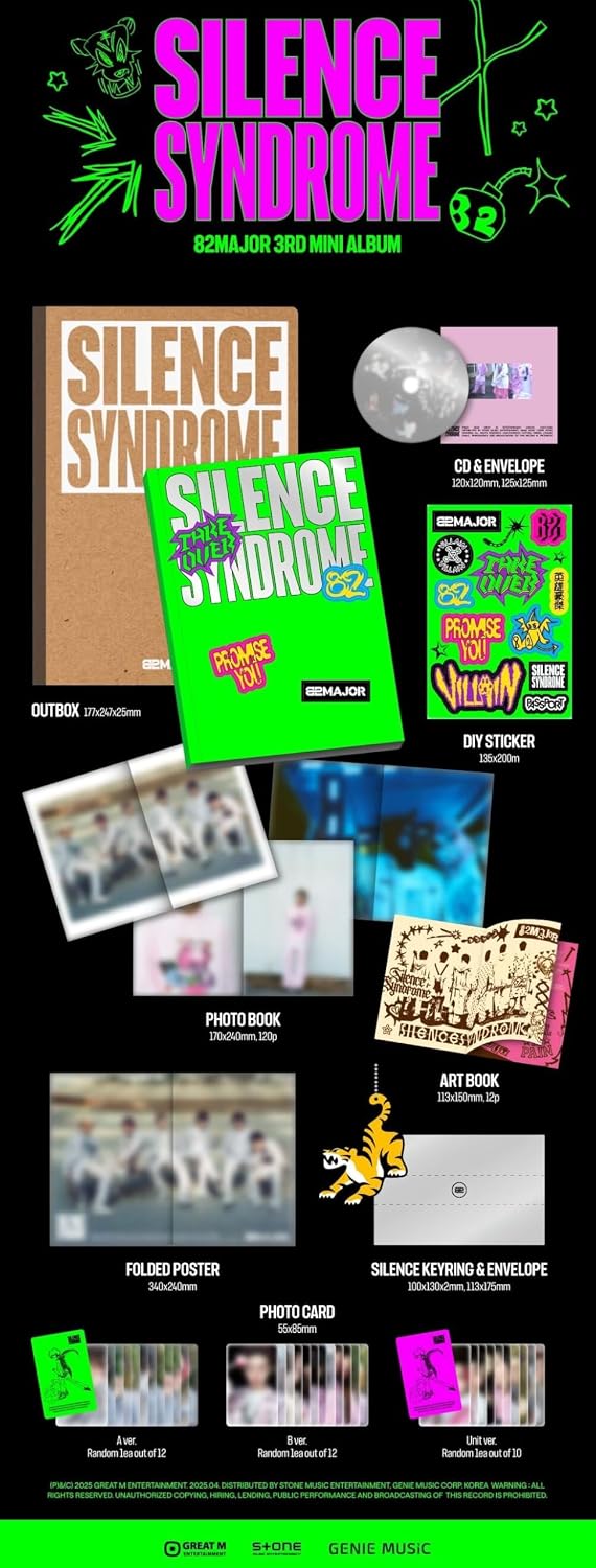 82MAJOR SILENCE SYNDROME Album [Standard ver.]+Pre Order Benefits+BolsVos Exclusive K-POP Inspired Digital Merches