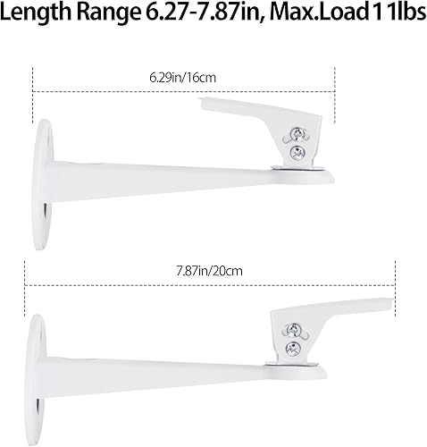 Miniatura 2 de Soporte de pared para mini proyector/colgador de proyector/soporte de montaje de carcasa de cámara de seguridad CCTV (blanco) - para