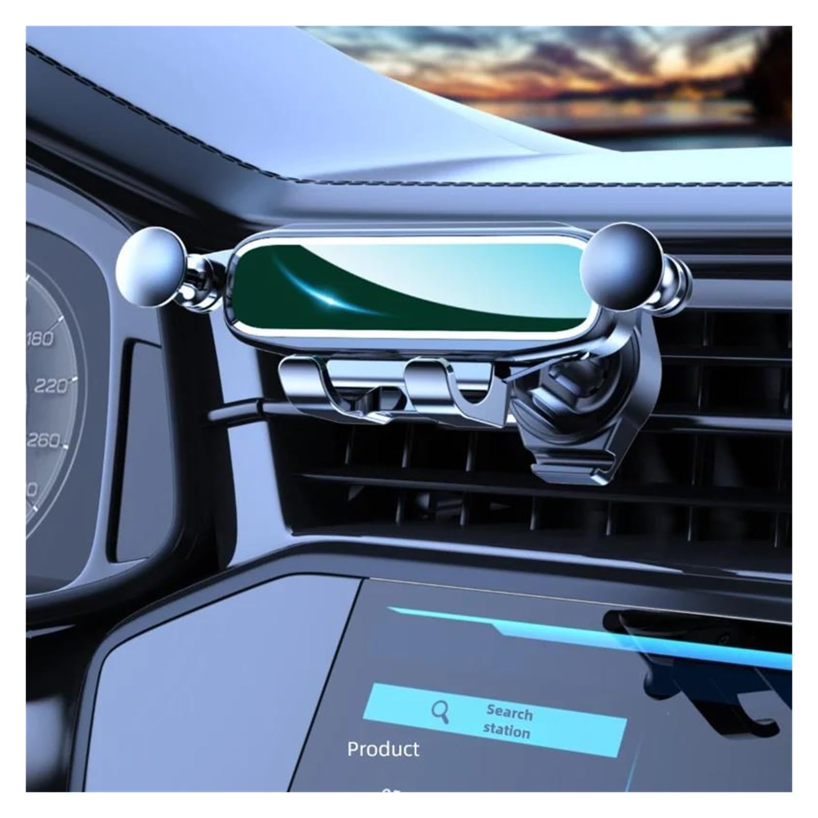 Supporto universale per telefono da auto, bocchetta di ventilazione, supporto antigravità per Sm&ar&tp&ho&ne, GPS, supporto con bloccaggio automatico per cellulari da 4,8-7 pollici(Textured)