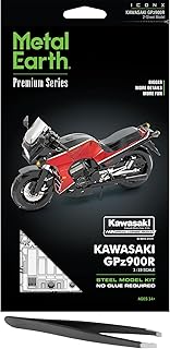 Metal Earth Premium Series Kawasaki Ninja GPz900R 3D Metal Model Kit Bundle with Tweezers Fascinations
