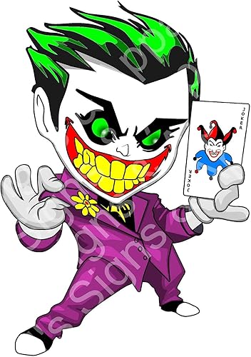 Joker - Calcomanía de vinilo de 6 pulgadas, diseño de abanico, para coches, camiones, camionetas, paredes, laptop (6 pulgadas)