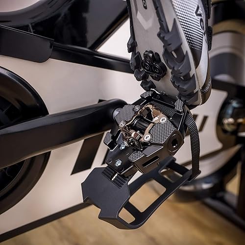 Miniatura 6 de VENZO Bike Toe Clips Cages & Cleats - Compatible with Shimano SPD Pedals - Fixed or Adjustable Bicycle Toe Clips & Cleats for Fitness Indoor