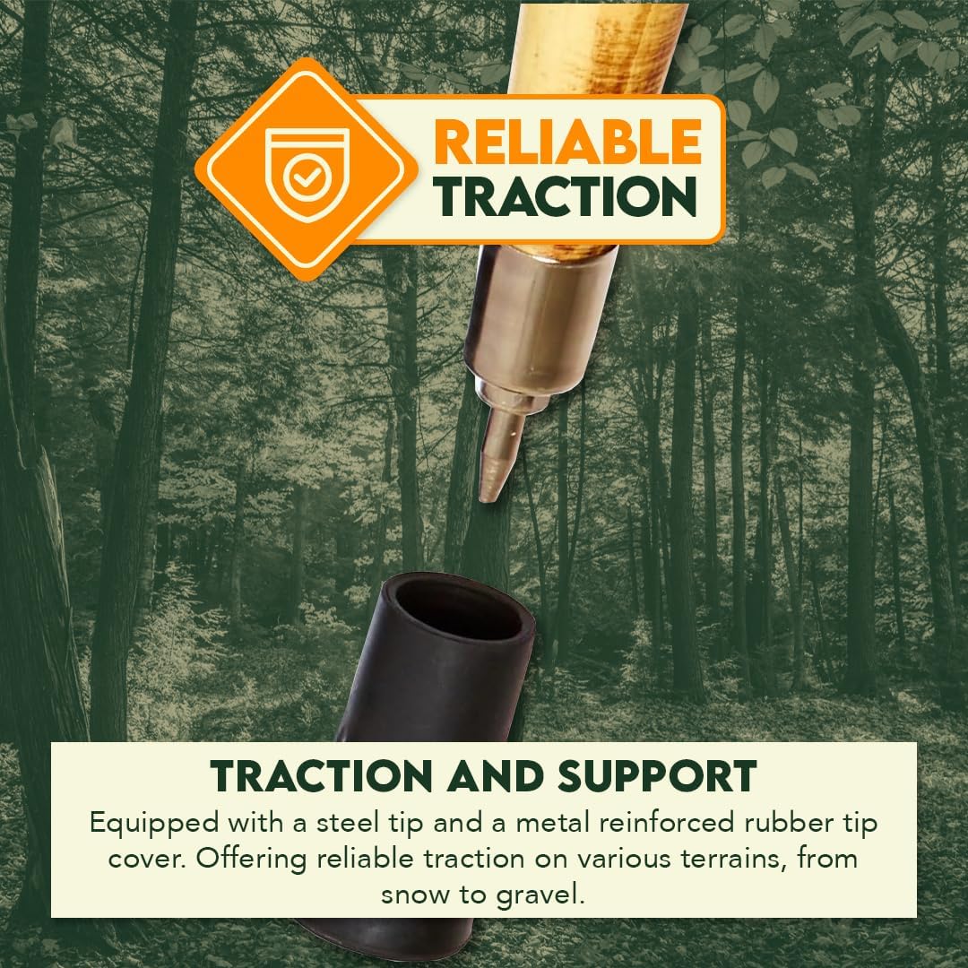 SE Survivor Series 55" Hand Carved Wolf Hiking Stick, Weatherproof, Rope Wrapped, Metal Tip - WS626-55RW