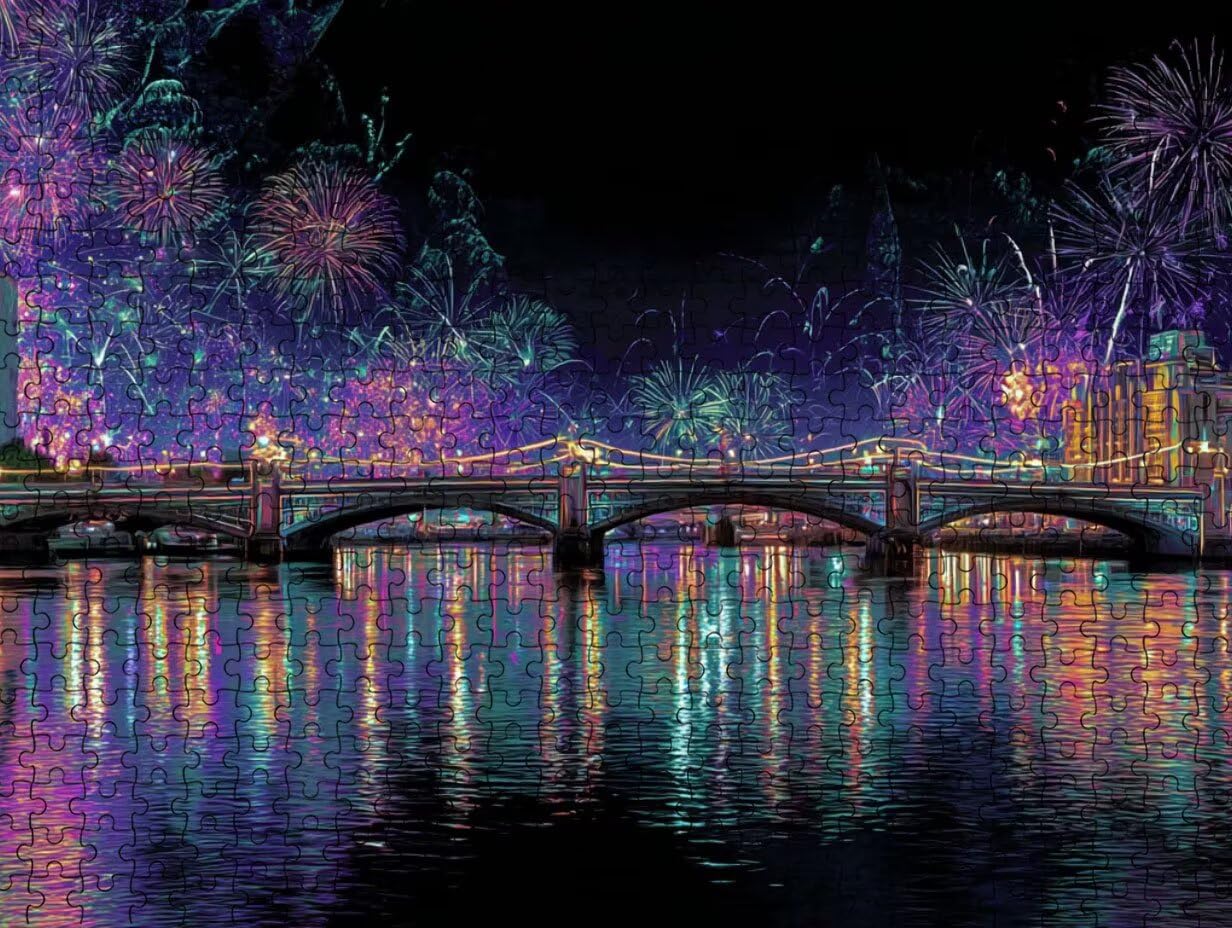 Puzzle 2000 para Adultos, Fuegos Artificiales Puente Londres LDYQS7-362