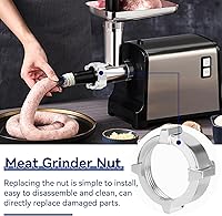 Vista 5 de Tuerca de repuesto para picadora de carne, amoladora de acero inoxidable, picadora de carne, picadora de nueces, accesorios de cocina