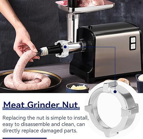 Miniatura 5 de Tuerca de repuesto para picadora de carne, amoladora de acero inoxidable, picadora de carne, picadora de nueces, accesorios de cocina