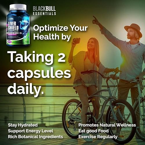 Miniatura 6 de Blackbull Liver Cleanse Detox & Repair - Suplemento de apoyo hepático a base de hierbas con cardo mariano raíz de diente de león, cúrcuma y extracto