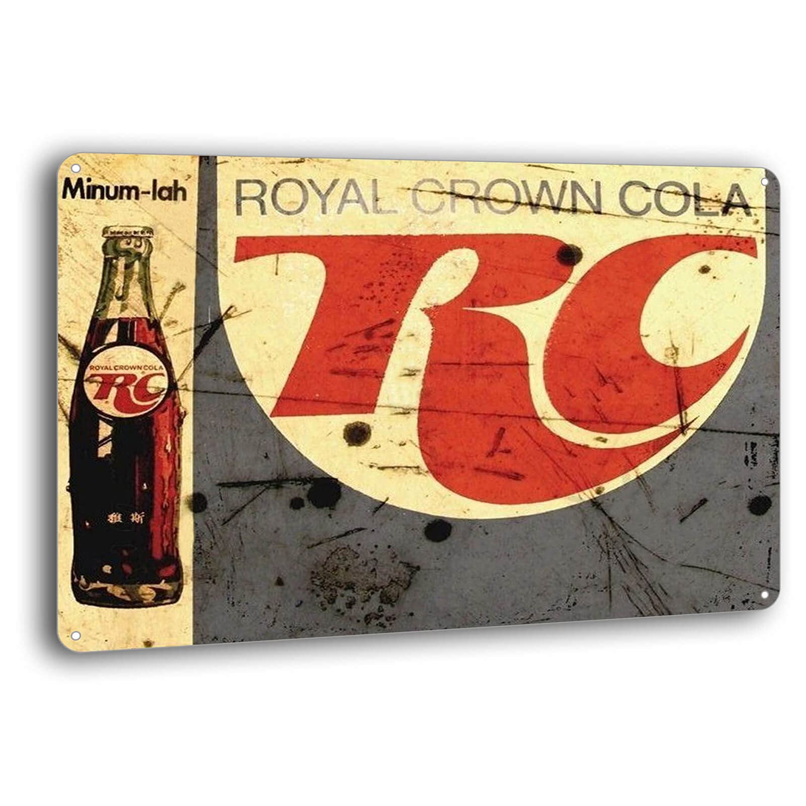 BAYABU Metal Tin Signs Royal Crown RC Cola Soda Pop Ad Vintage Retro Store Wall Decor 8 x 12 inches