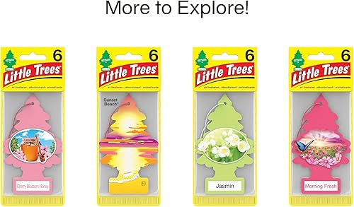Miniatura 163 de Little Trees - Ambientador de árbol colgante que proporciona un aroma de larga duración para auto u hogar. Aroma Leather, 4 paquetes de 6